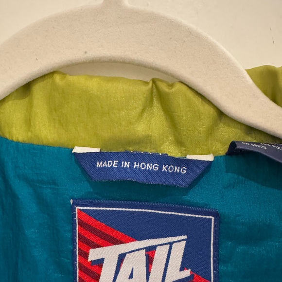 Authentic 80s vintage black windbreaker with embroidered logo jacket - Picture 3 of 5